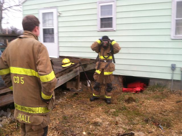 FF's Hall & Clark, confined space incident